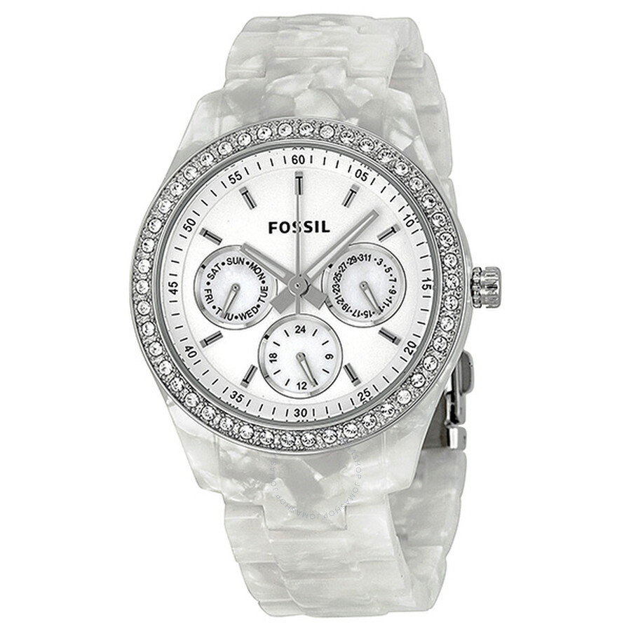 White fossil watch on sale