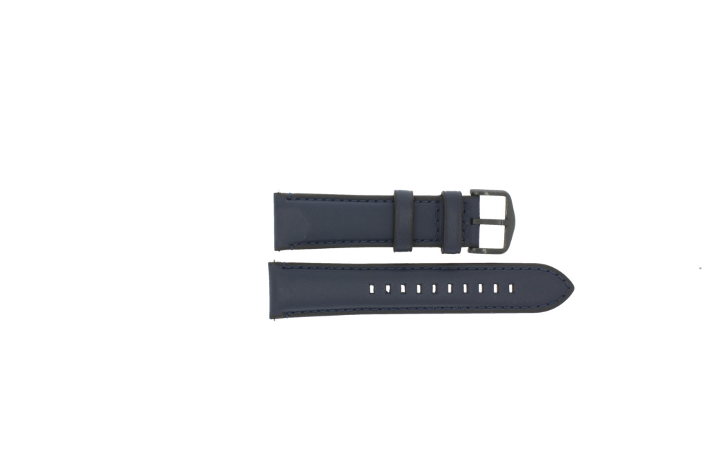Uhrenarmband Fossil FS5061 Leder Blau 22mm