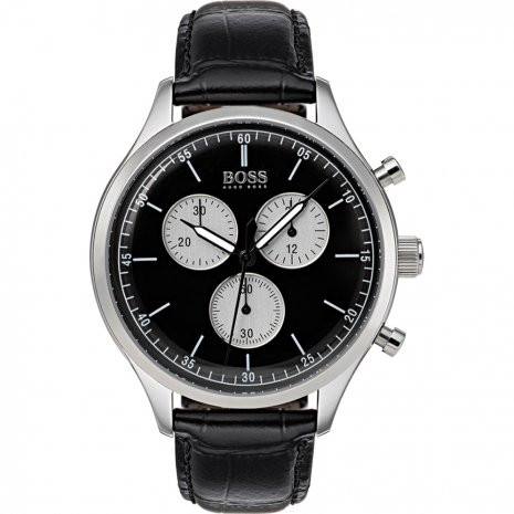 Hugo Boss Uhrenarmband HB1513543 HB 317 1 14 3036 HB659302830 Leder Schwarz 20mm schwarzen n hte