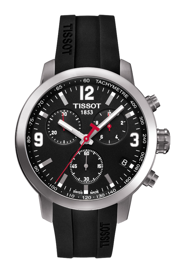 Uhrenarmband Tissot T055.417.A PRC 200 T461 T055417A T603032879 Kautschuk Schwarz 19mm