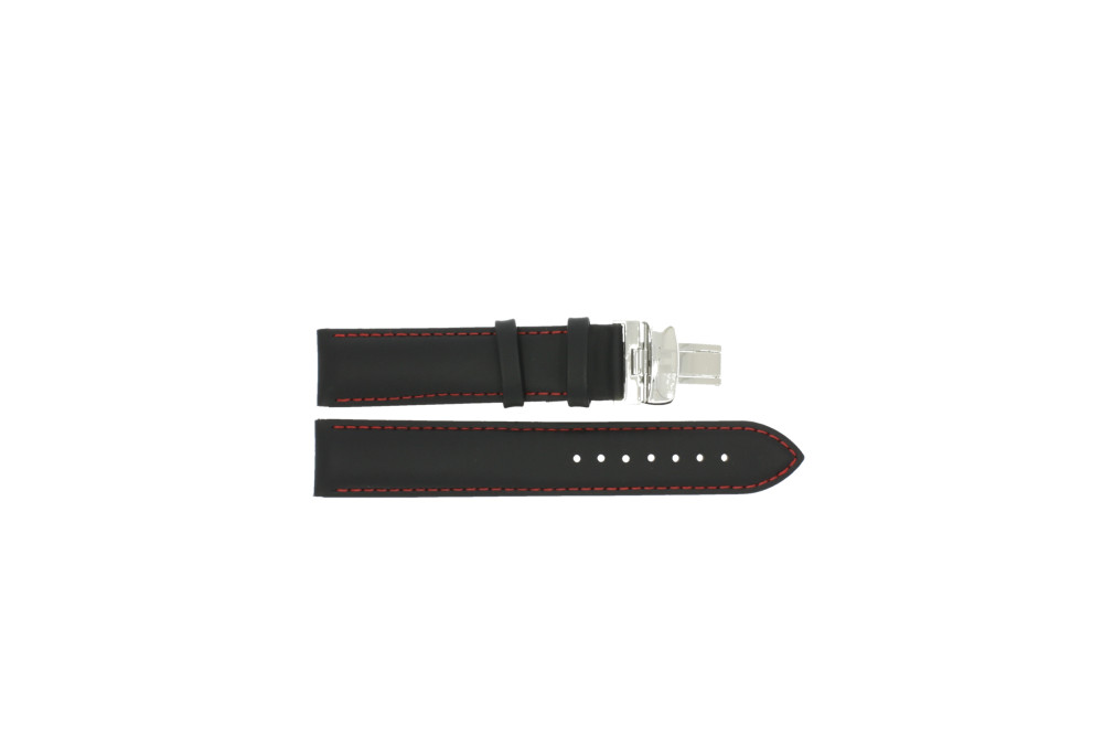 Uhrenarmband Tissot T067.417.260.5100 T067417A T610031781 Leder Schwarz 19mm