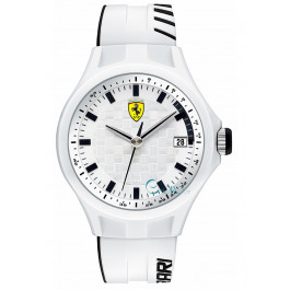 Ferrari Uhrenarmband SF101.6 / 0830124 / SF689300071 / Scuderia Silikon Weiss 22mm