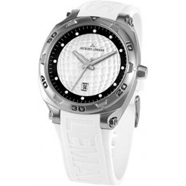 Uhrenarmband Jacques Lemans 1-1365W Kautschuk Weiss 16mm