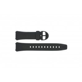 Uhrenarmband Casio WVA-104H / WVA-104HA-2AV Kunststoff Schwarz 16mm
