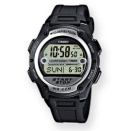 Uhrenarmband Casio W-756-1AV / 10287400 Kunststoff Schwarz 18mm