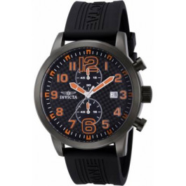 Uhrenarmband Invicta 11244.01 Kautschuk Schwarz 24mm