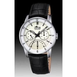 Uhrenarmband Lotus 18216-1 Leder Schwarz 22mm