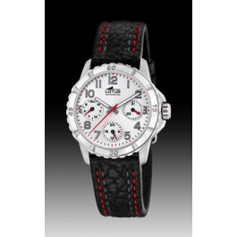 Uhrenarmband Lotus 18583-1 / 18583-3 / 15653-4 Leder Schwarz 18mm