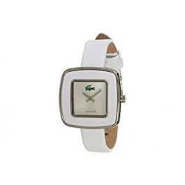 Lacoste Uhrenarmband 2000748 / LC-65-3-29-2392 Leder Weiss 12mm