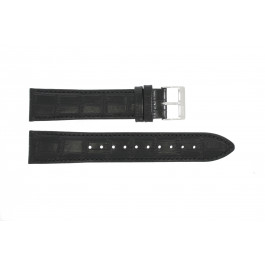Uhrenarmband Hugo Boss HB-286-1-14-2893 / HB1513370 / 659302703 Kroko leder Schwarz 20mm