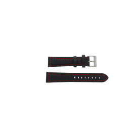 Uhrenarmband Universal 393.01.06 Leder Schwarz 24mm