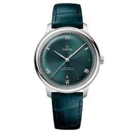 Uhrenarmband Omega 43413402010001 / De Ville Krokodilhaut Grün 19mm