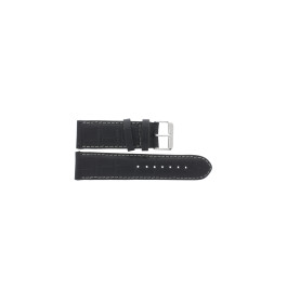 Uhrenarmband Universal 61324.10.24 Leder Schwarz 24mm