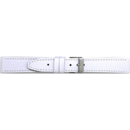 Uhrenarmband 816.09.28 Leder Weiss 28mm + weiße nähte