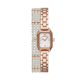 Uhrenarmband Armani AR11323 Stahl Rosé 8mm