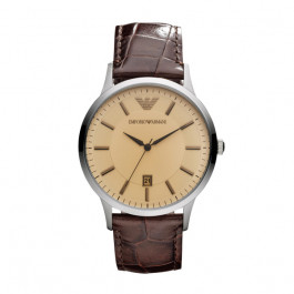 Uhrenarmband Armani AR2427 Leder Braun 22mm