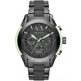 Uhrenarmband Armani Exchange AX1385 Stahl Anthrazitgrau 22mm