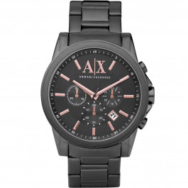 Uhrenarmband Armani Exchange AX2086 Rostfreier Stahl Schwarz 22mm