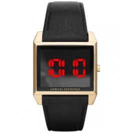 Uhrenarmband Armani Exchange AX2220 Leder Schwarz 22mm