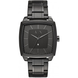 Uhrenarmband Armani Exchange AX2361 Stahl Schwarz 22mm