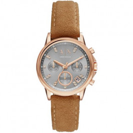 Uhrenarmband Armani Exchange AX4338 Leder Braun 18mm