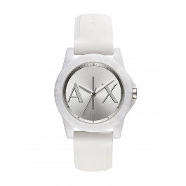 Uhrenarmband Armani Exchange AX4339 Silikon Weiss 18mm