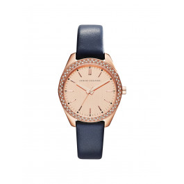 Uhrenarmband Armani Exchange AX5508 Leder Blau 16mm