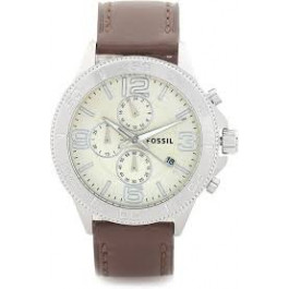 Uhrenarmband Fossil BQ1629 Leder Braun 22mm