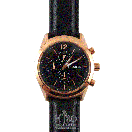 Uhrenarmband Fossil BQ2079 Leder Schwarz 22mm