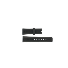 Uhrenarmband Burberry BU7700 / BU7701 / BU7704 / BU7705 Kautschuk Schwarz 24mm