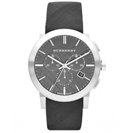 Uhrenarmband Burberry BU9359 Leder/Kunststoff Schwarz 22mm