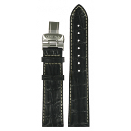 Uhrenarmband Certina C53670294265A Leder Schwarz 20mm