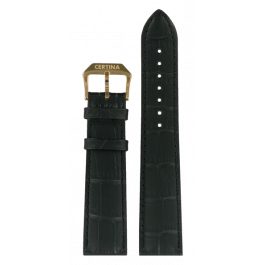 Uhrenarmband Certina C600017092 Leder Schwarz 21mm