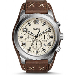 Uhrenarmband Fossil CH3068 Leder Braun 24mm