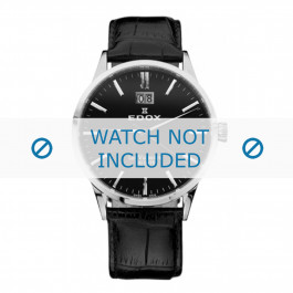 Edox Uhrenarmband 63001-3-NIN Leder Schwarz 21mm + standardnähte