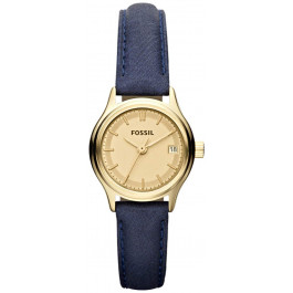 Uhrenarmband Fossil ES3170 Leder Blau 12mm