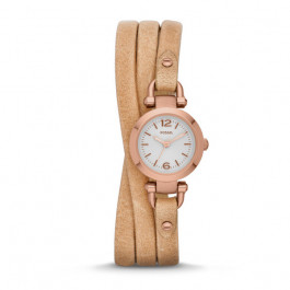 Uhrenarmband Fossil ES3477 Leder Beige 6mm