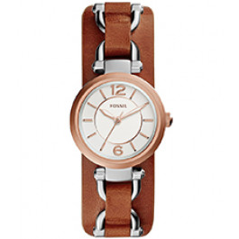 Uhrenarmband Fossil ES3855 Leder Cognac 7mm