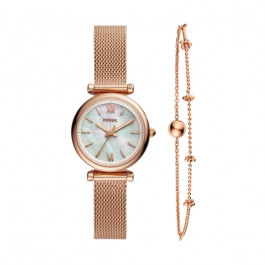 Uhrenarmband Fossil ES4443SET Rostfreier Stahl Rosé 12mm