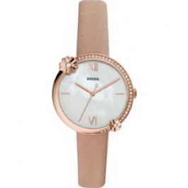 Uhrenarmband Fossil ES4600 Leder Beige 14mm