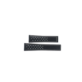 Uhrenarmband Tag Heuer FC6253 Krokodilhaut Blau 22mm
