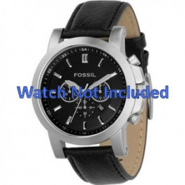 Uhrenarmband Fossil FS4247 Leder Schwarz 22mm