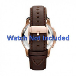 Uhrenarmband Fossil FS4648 Leder Braun 22mm