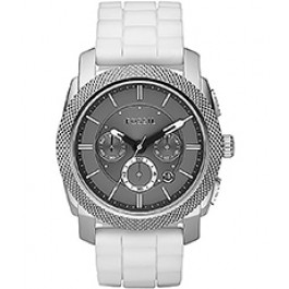 Uhrenarmband Fossil FS4553 Silikon Weiss 24mm