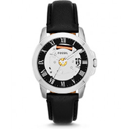 Uhrenarmband Fossil FS4869 Leder Schwarz 20mm