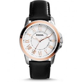 Uhrenarmband Fossil FS4965 Leder Schwarz 20mm