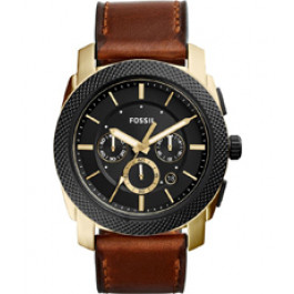 Uhrenarmband Fossil FS5322 Leder Braun 24mm