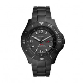 Uhrenarmband Fossil FS5688 Stahl Schwarz 24mm