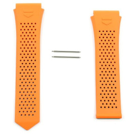 Uhrenarmband Smartwatch Tag Heuer FT6217 Kautschuk Orange 22mm