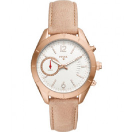 Uhrenarmband Fossil FTW1170 Leder Beige 18mm